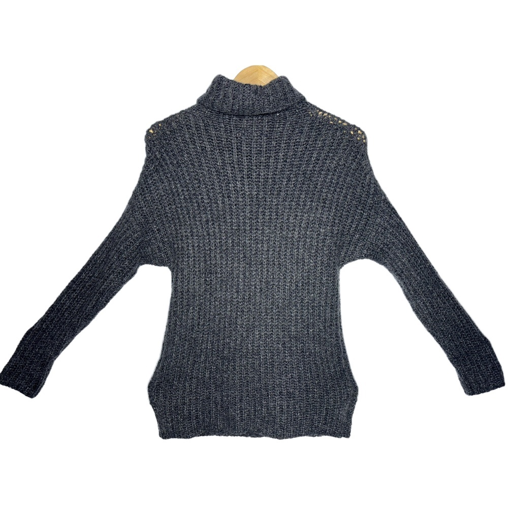 Abercrombie & Fitch Gray Chunky Knit Wool Long Sleeve Turtleneck Sweater Size S